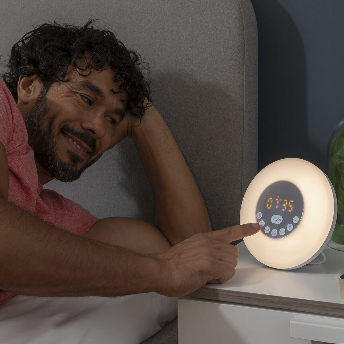 Despertador Amanecer Recargable con Altavoz