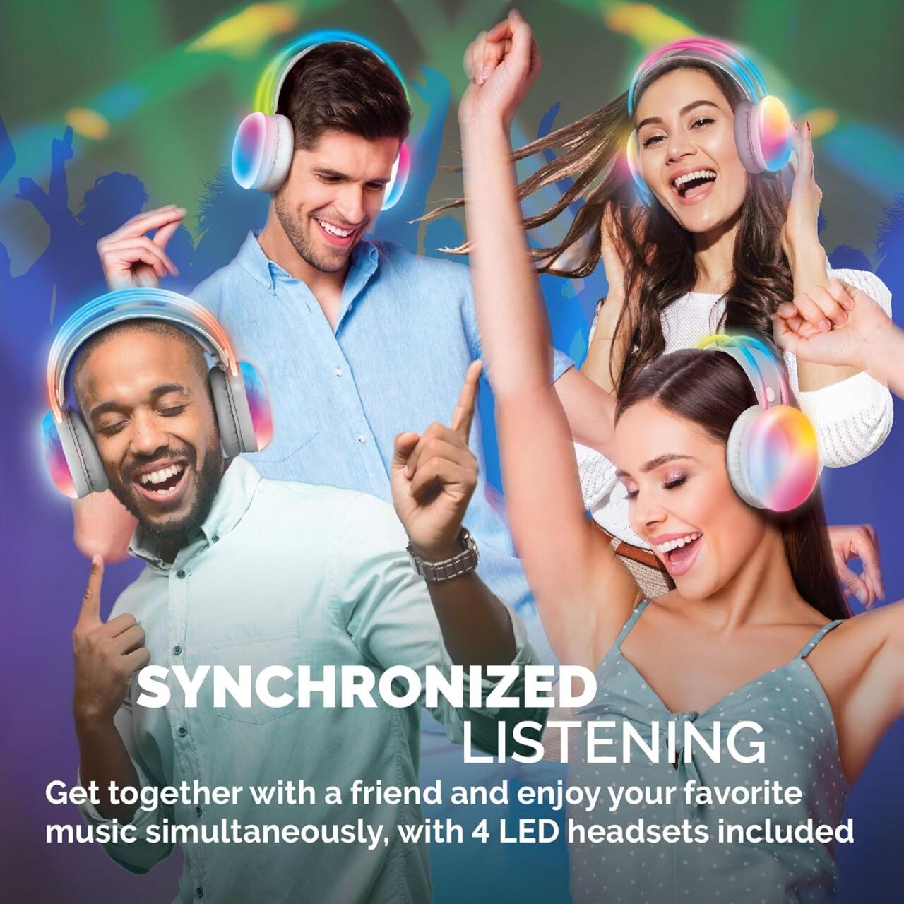 Auriculares Inalámbricos con Luces LED Multicolor