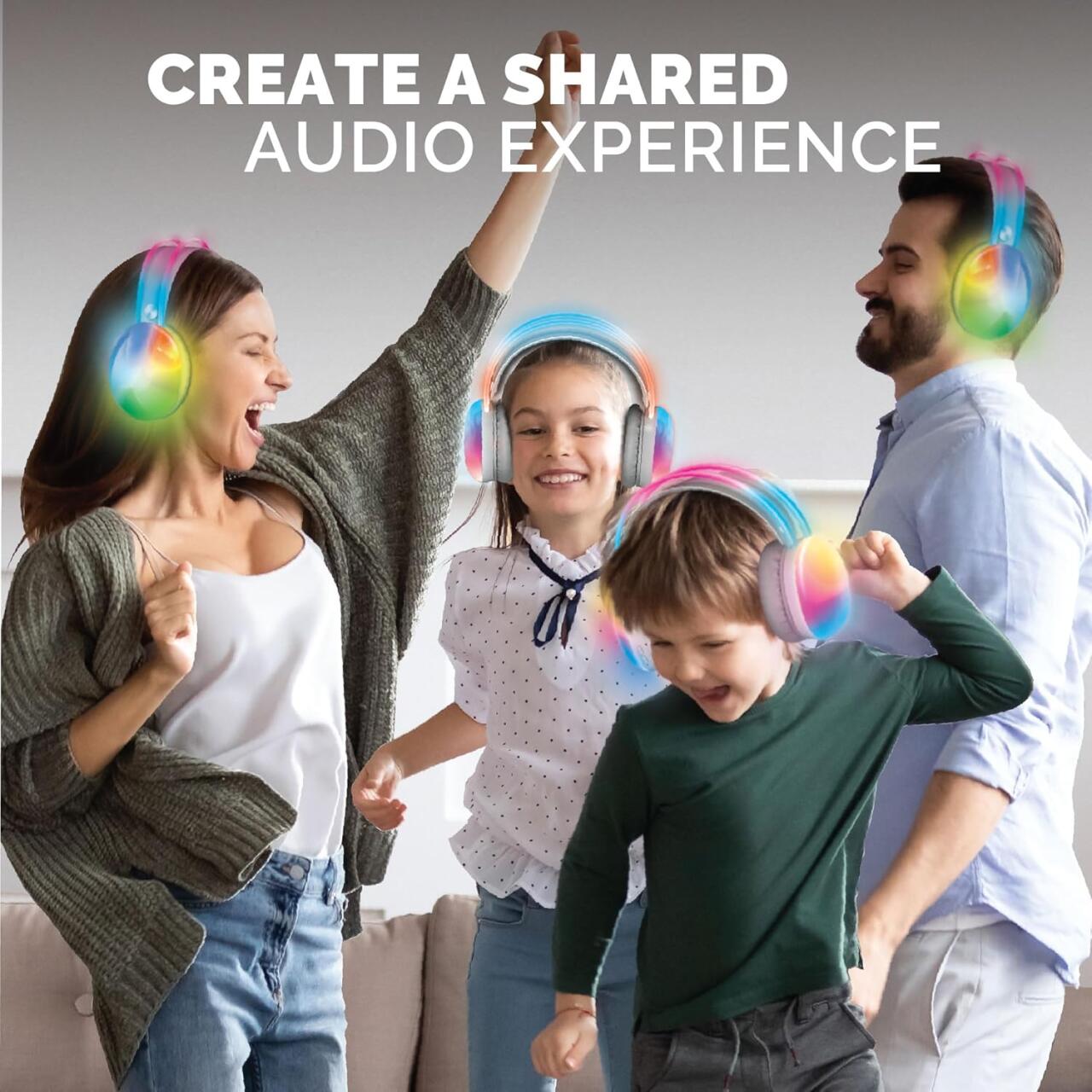 Auriculares Inalámbricos con Luces LED Multicolor